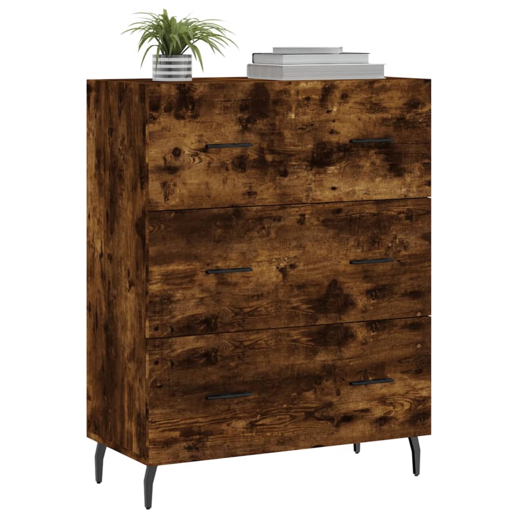 Skjenk røkt eik 69,5x34x90 cm konstruert tre
