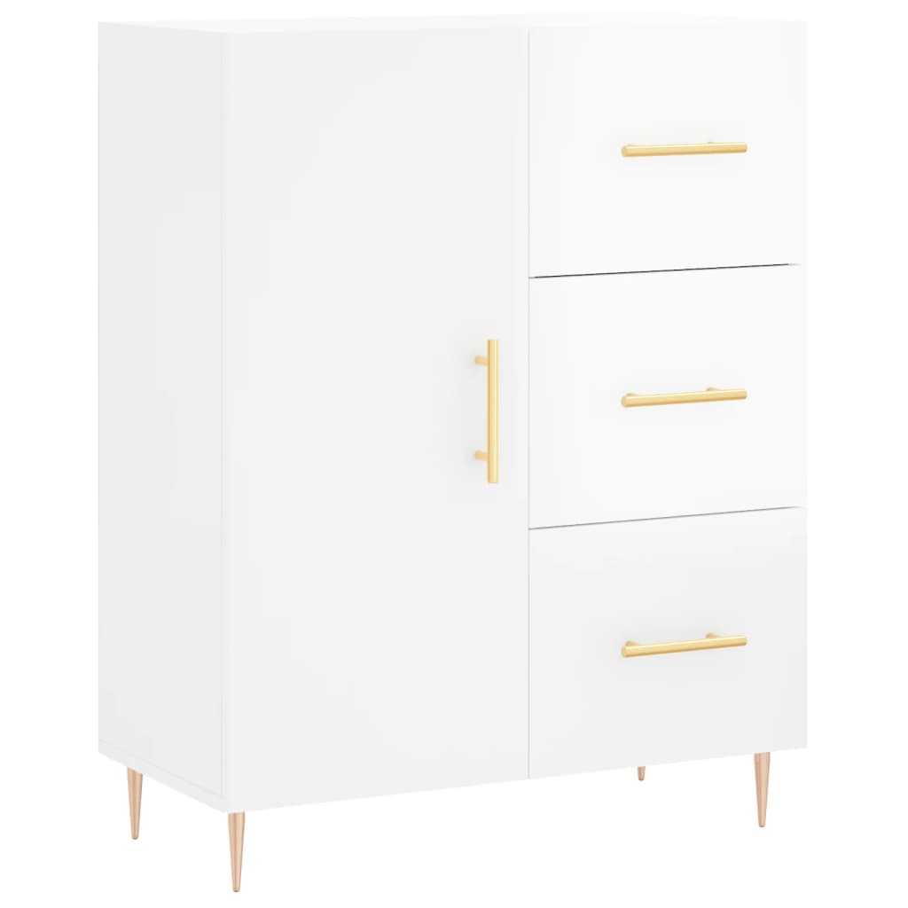 Skjenk Høyglans Hvit 69,5x34x90 cm