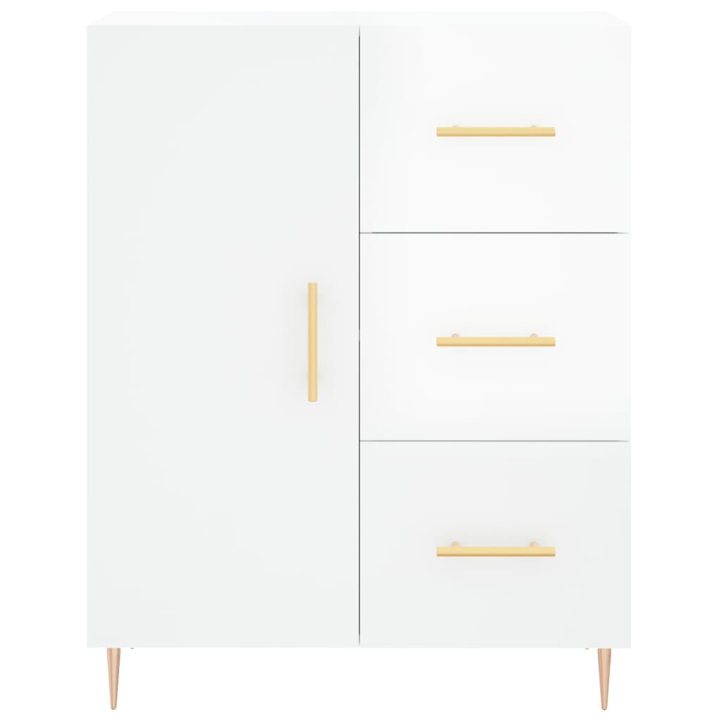 Skjenk Høyglans Hvit 69,5x34x90 cm