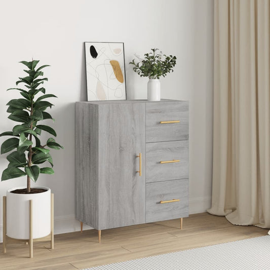 Skjenk grå sonoma 69,5x34x90 cm konstruert tre