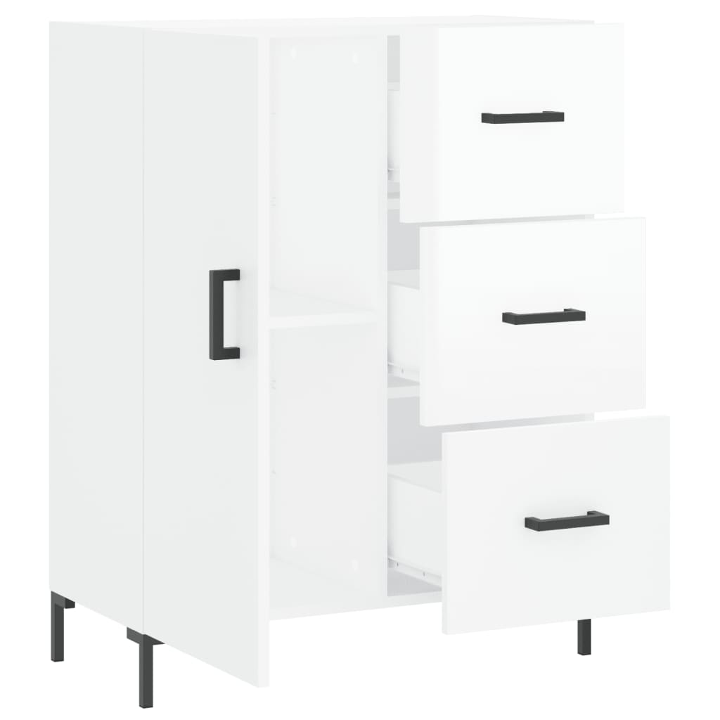 Skjenk Høyglans Hvit 69,5x34x90 cm