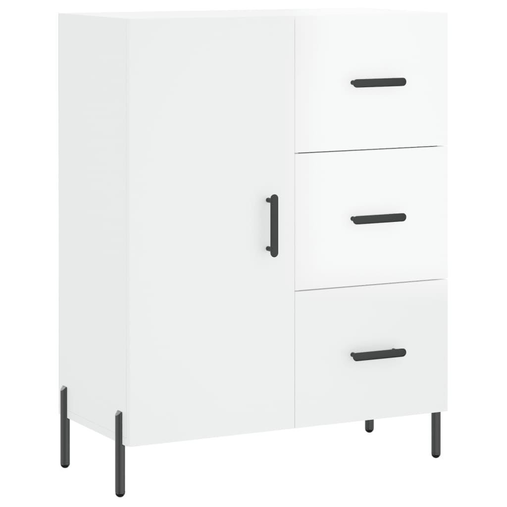 Skjenk Høyglans Hvit 69,5x34x90 cm