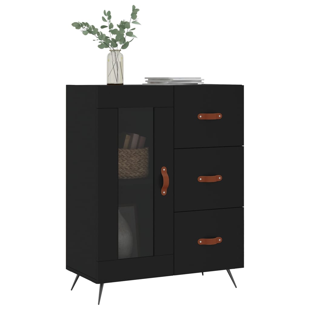Skjenk Svart 69,5x34x90 cm