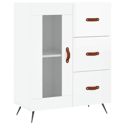 Skjenk Høyglans Hvit 69,5x34x90 cm