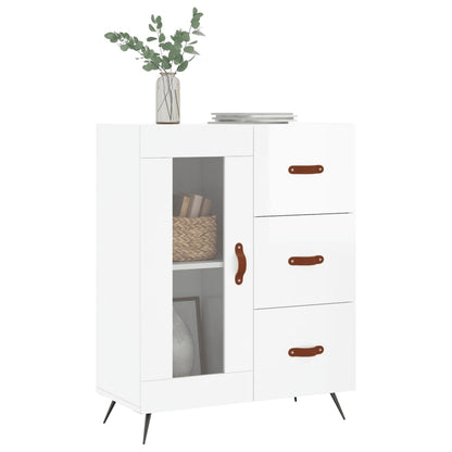 Skjenk Høyglans Hvit 69,5x34x90 cm