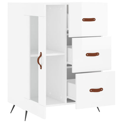Skjenk Høyglans Hvit 69,5x34x90 cm
