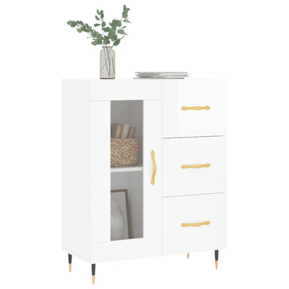 Skjenk Høyglans Hvit 69,5x34x90 cm