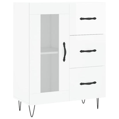 Skjenk Høyglans Hvit 69,5x34x90 cm