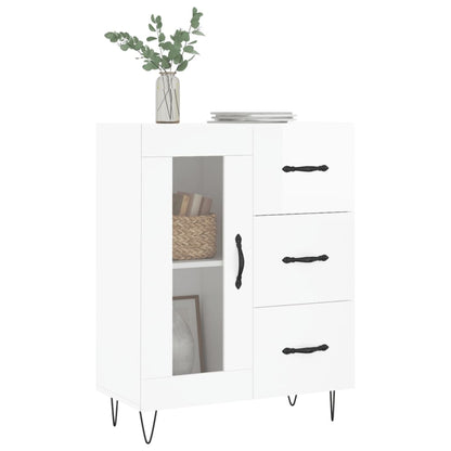 Skjenk Høyglans Hvit 69,5x34x90 cm