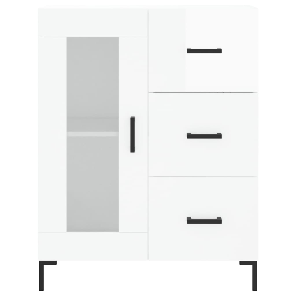 Skjenk Høyglans Hvit 69,5x34x90 cm