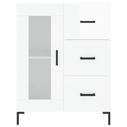 Skjenk Høyglans Hvit 69,5x34x90 cm