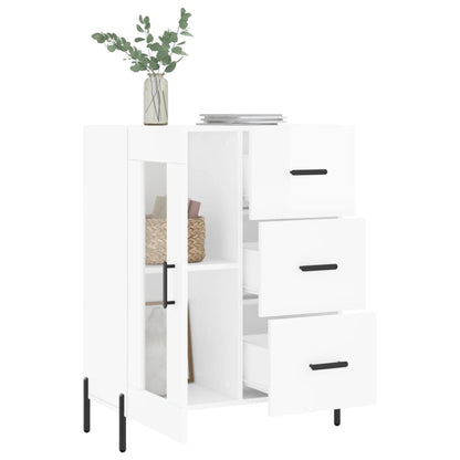 Skjenk Høyglans Hvit 69,5x34x90 cm