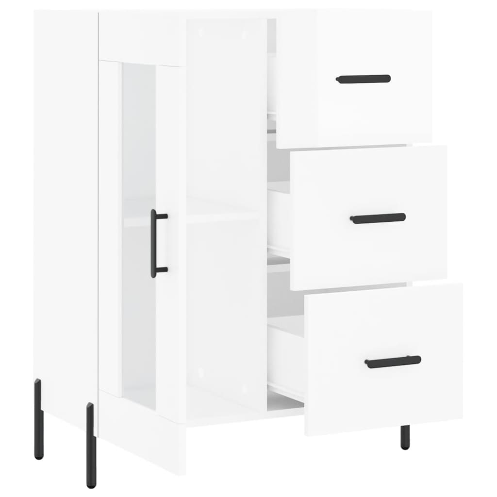 Skjenk Høyglans Hvit 69,5x34x90 cm