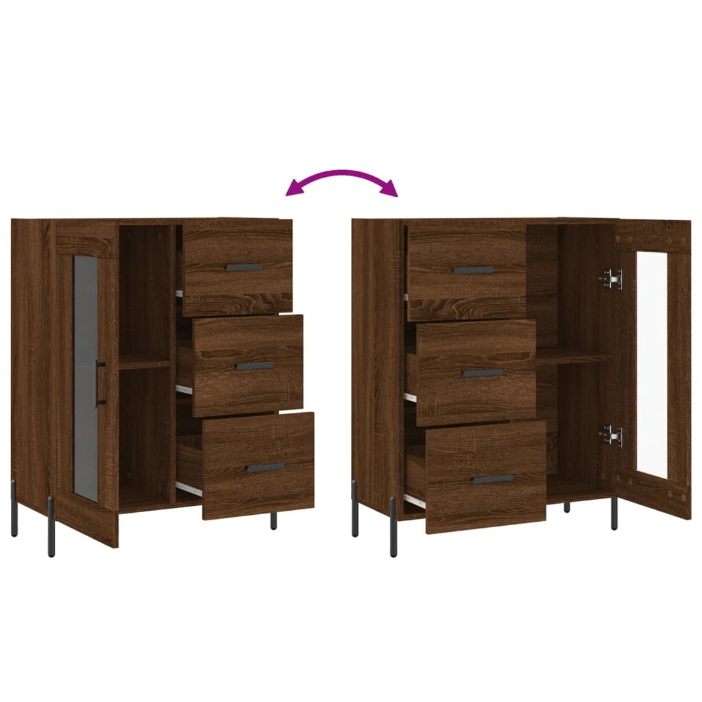 Kommode Brun Eik 69,5x34x90 cm