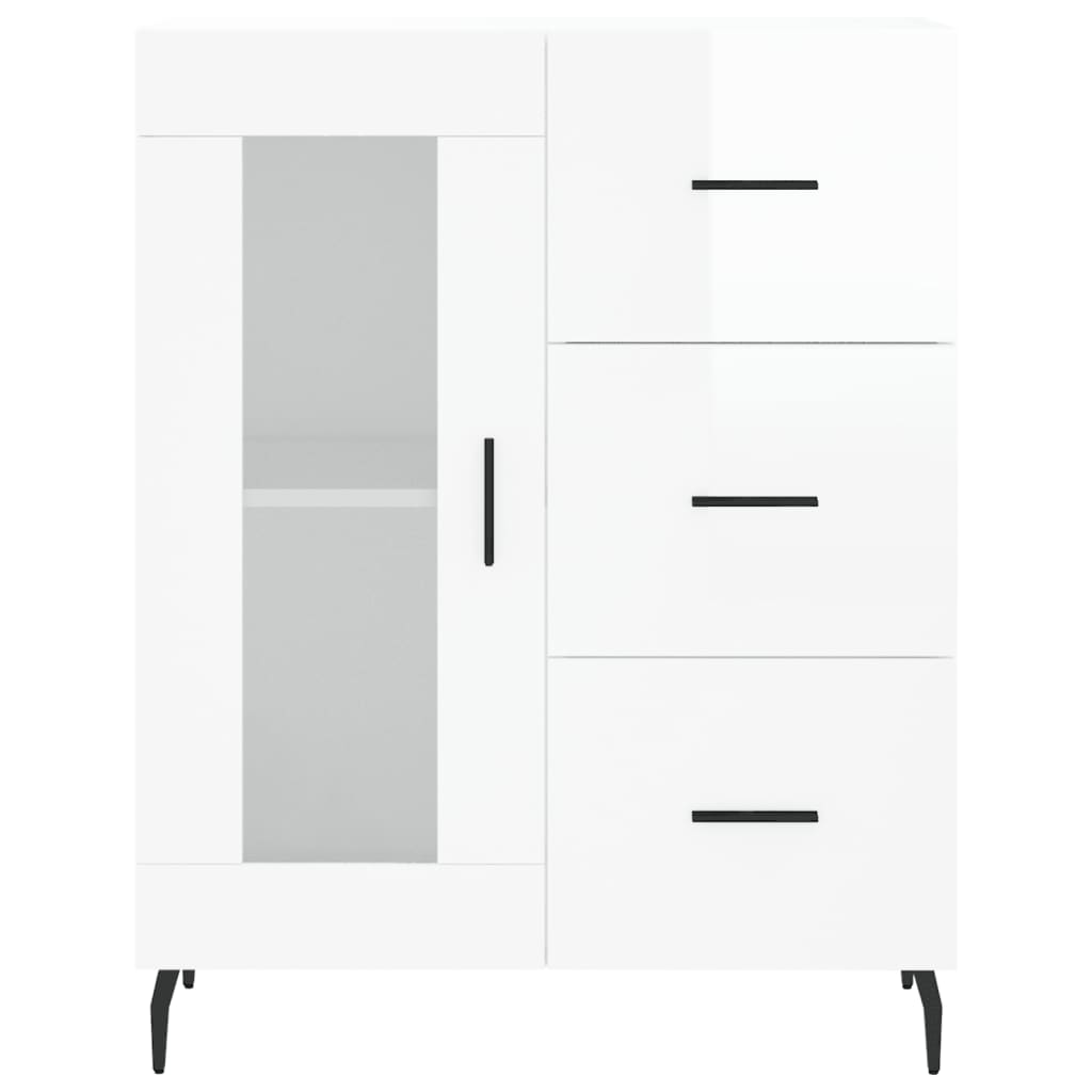 Skjenk Høyglans Hvit 69,5x34x90 cm