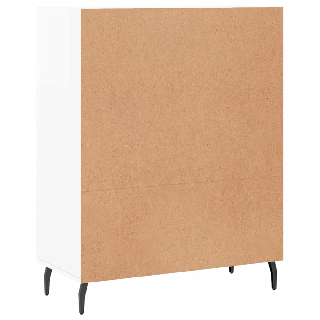 Skjenk Høyglans Hvit 69,5x34x90 cm
