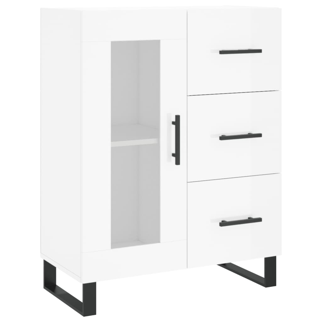 Skjenk Høyglans Hvit 69,5x34x90 cm