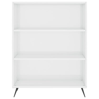 Bokhylle Høyglans Hvit 69,5x32,5x90 cm