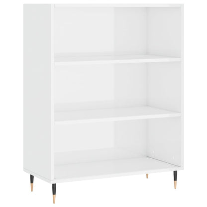 Bokhylle Høyglans Hvit 69,5x32,5x90 cm