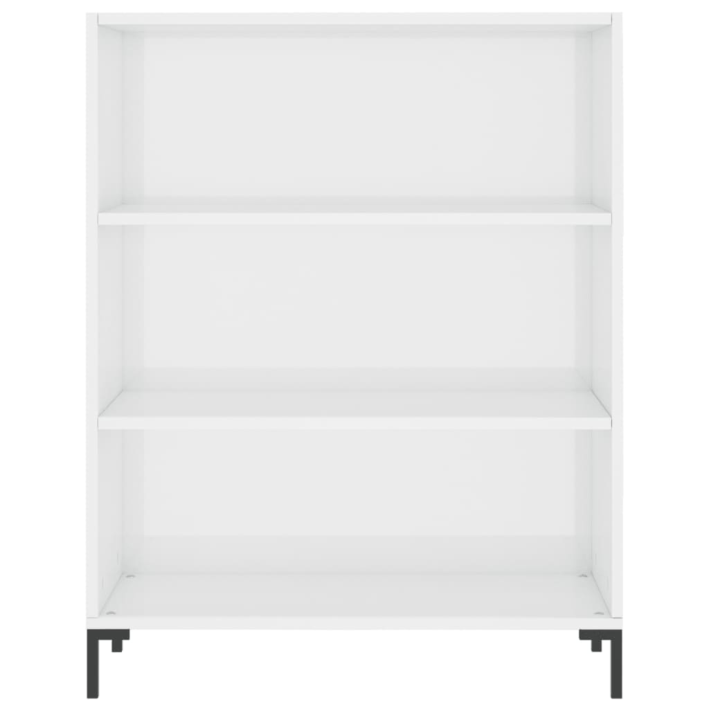 Bokhylle Høyglans Hvit 69,5x32,5x90 cm