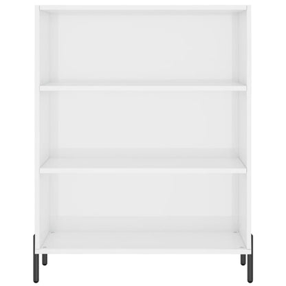 Bokhylle Høyglans Hvit 69,5x32,5x90 cm