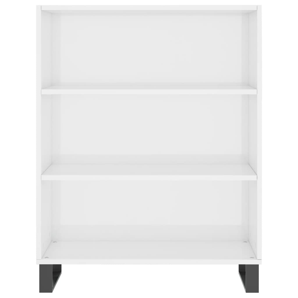 Bokhylle Høyglans Hvit 69,5x32,5x90 cm
