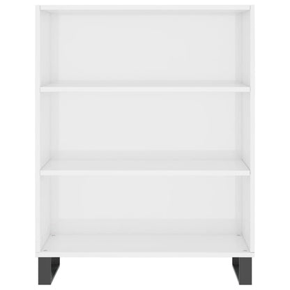 Bokhylle Høyglans Hvit 69,5x32,5x90 cm