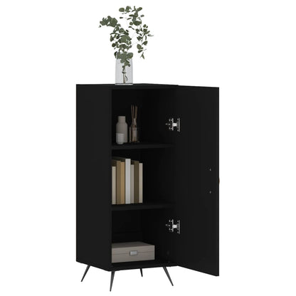 Skjenk svart 34,5x34x90 cm konstruert tre