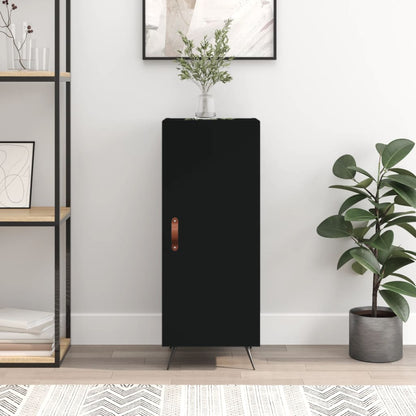Skjenk svart 34,5x34x90 cm konstruert tre