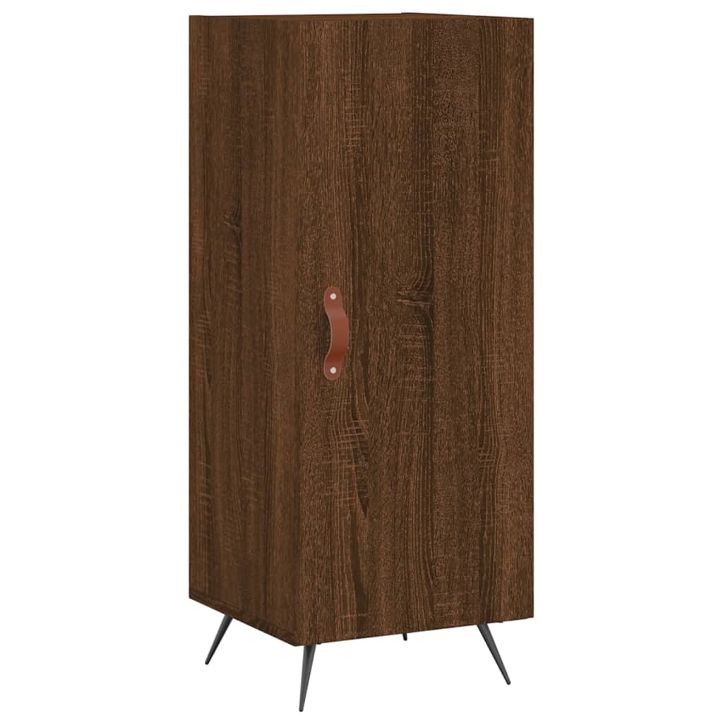 Skjenk brun eik 34,5x34x90 cm konstruert tre