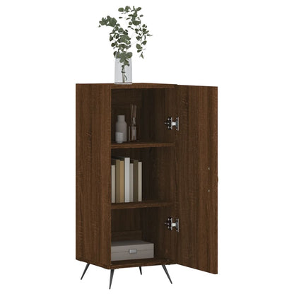Skjenk brun eik 34,5x34x90 cm konstruert tre