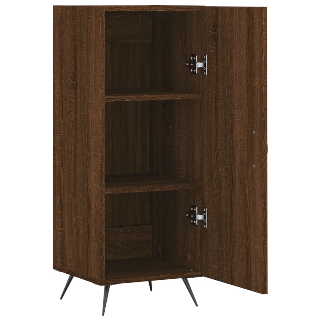Skjenk brun eik 34,5x34x90 cm konstruert tre