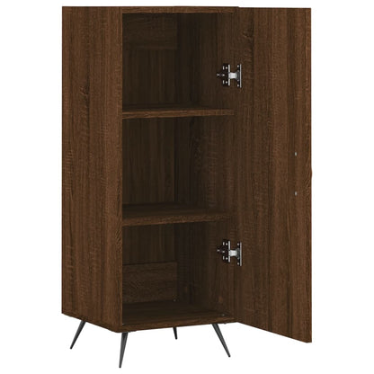 Skjenk brun eik 34,5x34x90 cm konstruert tre