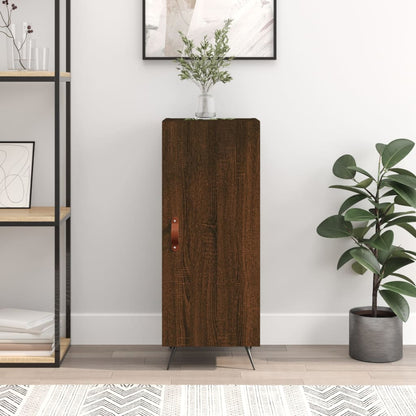 Skjenk brun eik 34,5x34x90 cm konstruert tre