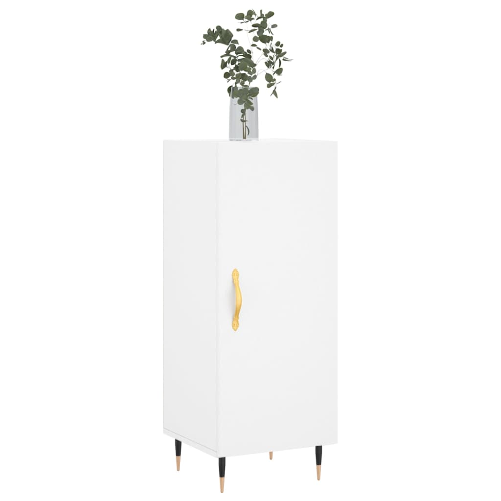 Skjenk hvit 34,5x34x90 cm konstruert tre