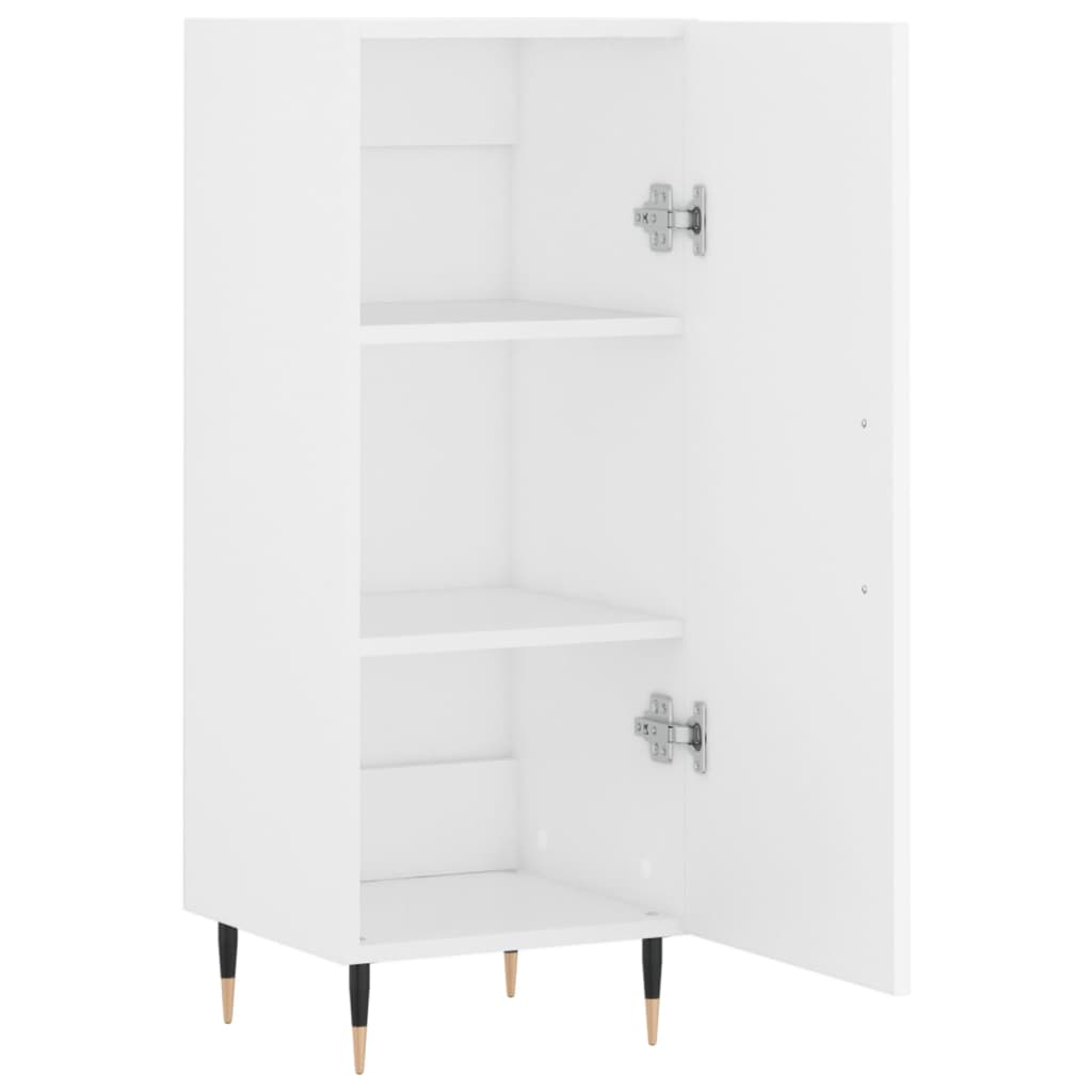 Skjenk hvit 34,5x34x90 cm konstruert tre