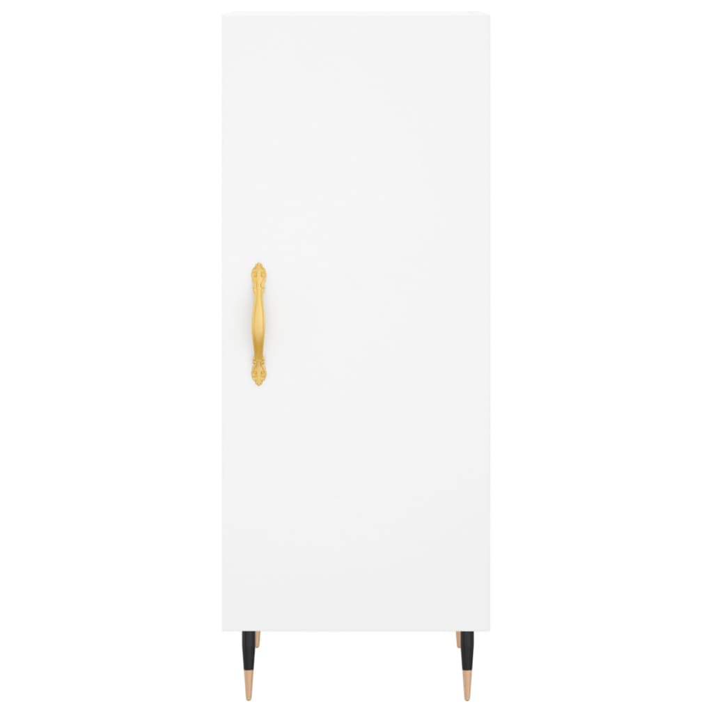 Skjenk hvit 34,5x34x90 cm konstruert tre