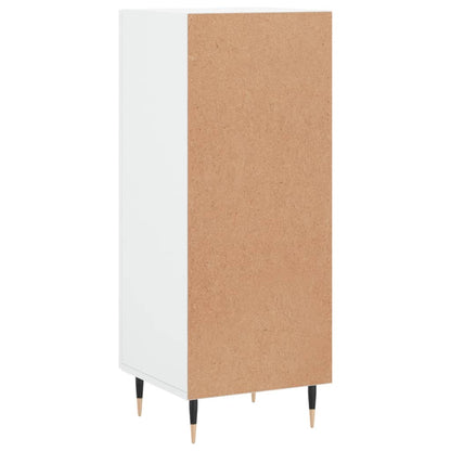 Skjenk hvit 34,5x34x90 cm konstruert tre