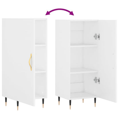 Skjenk hvit 34,5x34x90 cm konstruert tre