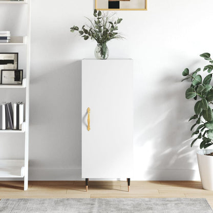 Skjenk hvit 34,5x34x90 cm konstruert tre