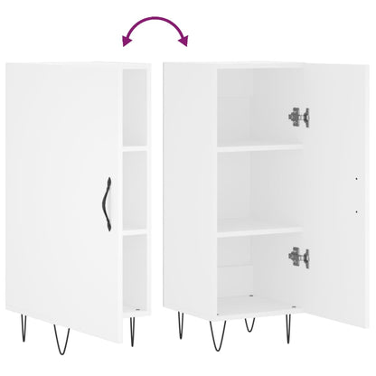 Skjenk hvit 34,5x34x90 cm konstruert tre