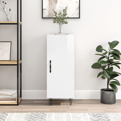 Skjenk Høyglans Hvit 34,5x34x90 cm