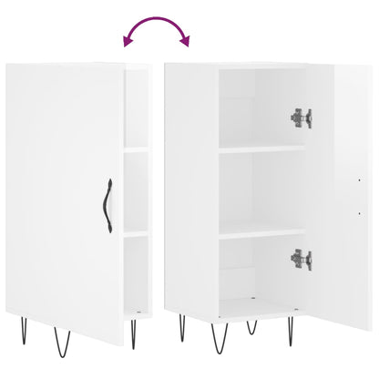 Skjenk Høyglans Hvit 34,5x34x90 cm