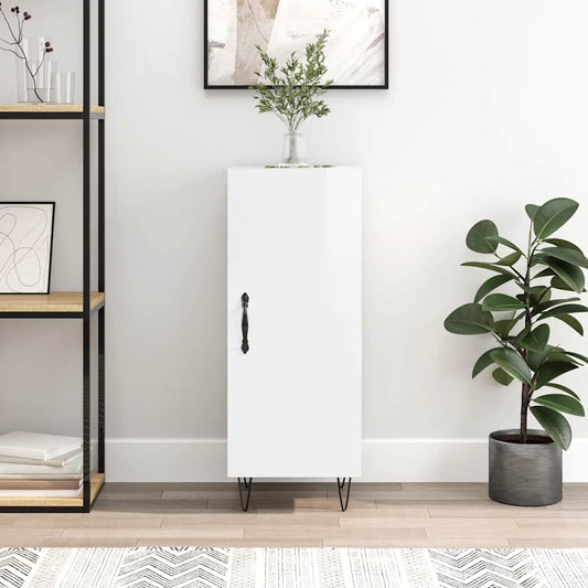 Skjenk Høyglans Hvit 34,5x34x90 cm