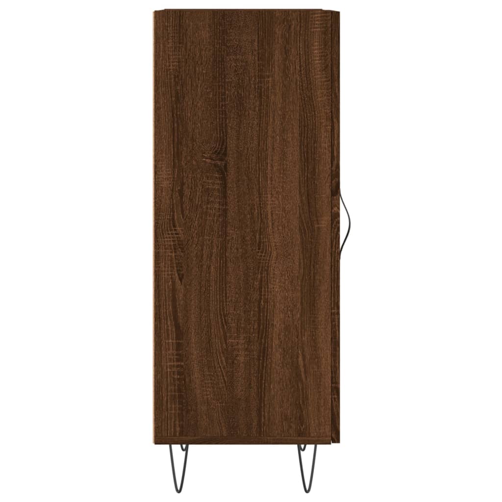 Skjenk brun eik 34,5x34x90 cm konstruert tre