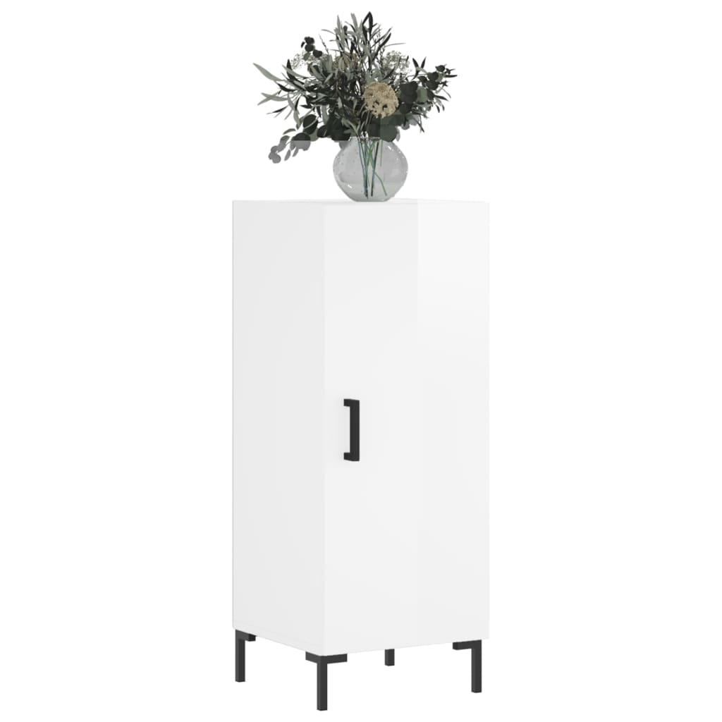 Skjenk Høyglans Hvit 34,5x34x90 cm