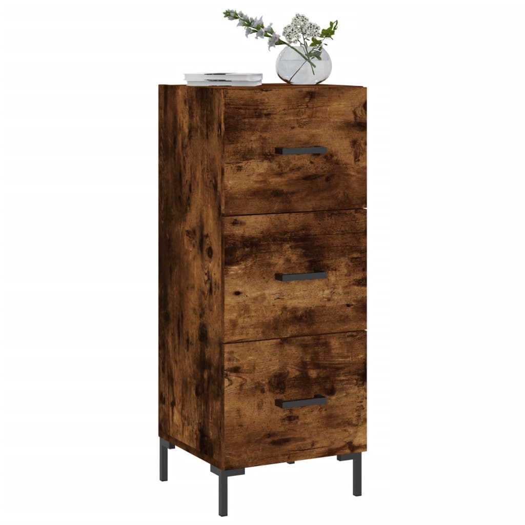 Skjenk røkt eik 34,5x34x90 cm konstruert tre