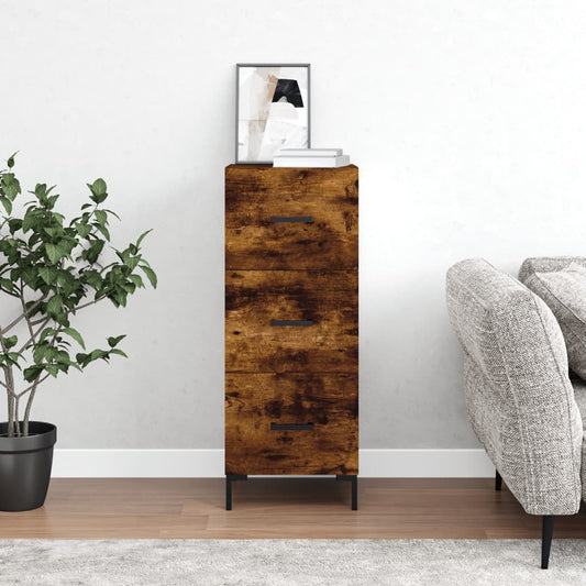 Skjenk røkt eik 34,5x34x90 cm konstruert tre