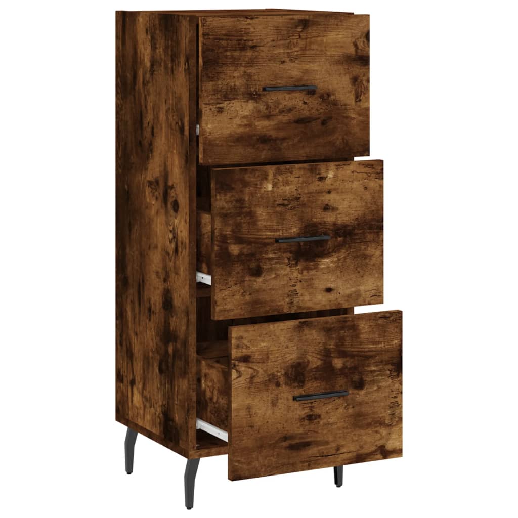 Skjenk røkt eik 34,5x34x90 cm konstruert tre