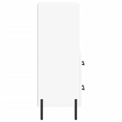 Skjenk hvit 34,5x34x90 cm konstruert tre
